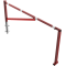 Swing barrier | for casting in concrete, hot-dip galvanized and red coated with white reflecting rings | clear width: 2500 mm | with triangular lock